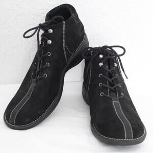 White Mountain Lisa Nubuck Leather Lace Up Ankle Bootie Size 10